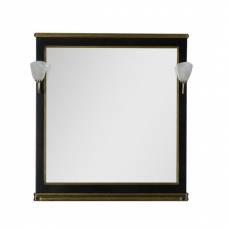 Зеркало Aquanet Валенса 90 черный (кракалет золото)