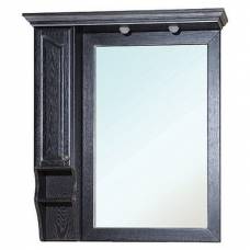 Зеркало Bellezza Рим 110 L (чёрный, патина серебро) (с подогревом)