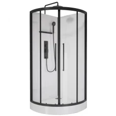 Душевая кабина Acquazzone Omega 90T BLACK 90х90 без крыши