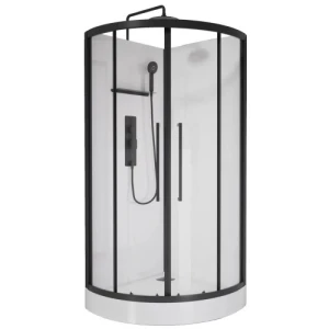 Душевая кабина Acquazzone Omega 90T BLACK 90х90 без крыши