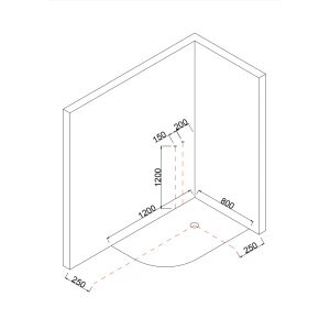 Душевая кабина Taliente TA-12080M(R) 120х80 матовое стекло