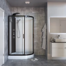 Душевая кабина Taliente TA-128CB(L) с гидромассажем 120х80, прозрачное стекло