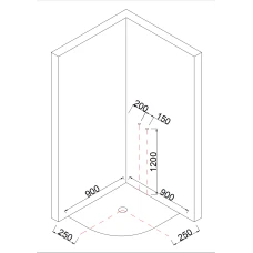 Душевая кабина Taliente TA-9090G 90х90 тонированное стекло