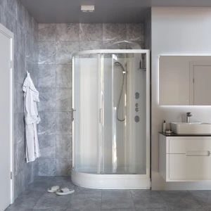 Душевая кабина Taliente TA-128CW(R) с гидромассажем 120х80, прозрачное стекло