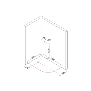 Душевая кабина Taliente TA-128CW(L) с гидромассажем 120х80, прозрачное стекло