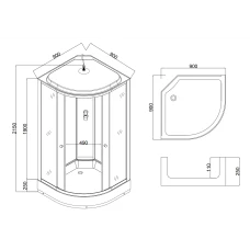 Душевая кабина Taliente TA-9091M 90х90 матовое стекло