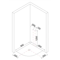Душевая кабина Taliente TA-9091M 90х90 матовое стекло