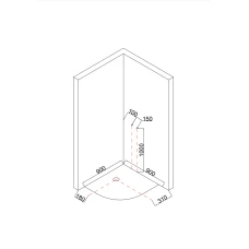 Душевая кабина Taliente TA-99CW 90х90 с гидромассажем,  прозрачное стекло