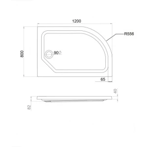 Поддон для душа Triton ПД17 120x80 R