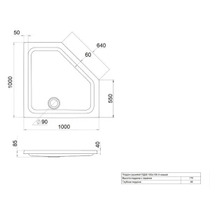 Поддон для душа Triton ПД29 100x100