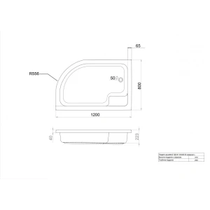 Поддон для душа Triton ПД18 120x80 L