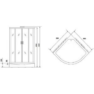 Душевая кабина Niagara Luxe NG-7715GBK 90x90