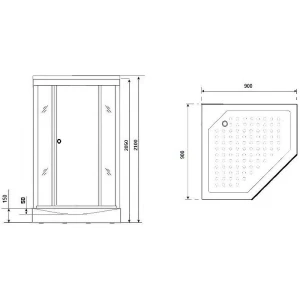 Душевая кабина Niagara Luxe NG-7701DG 90x90