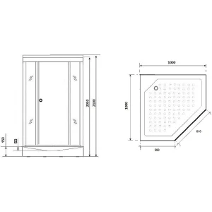 Душевая кабина Niagara Luxe NG-7702DG 100x100