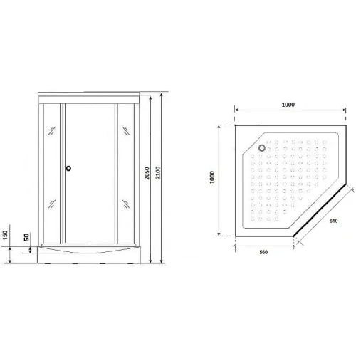 Душевая кабина Niagara Luxe NG-7702DG 100x100