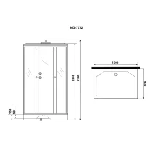 Душевая кабина Niagara Luxe NG-7772QM 120x90