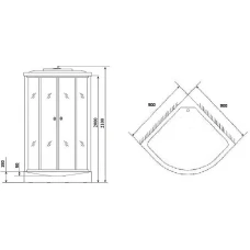 Душевая кабина Niagara Luxe NG-7701G 90x90