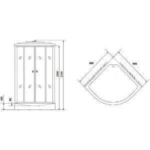 Душевая кабина Niagara Luxe NG-7701G 90x90
