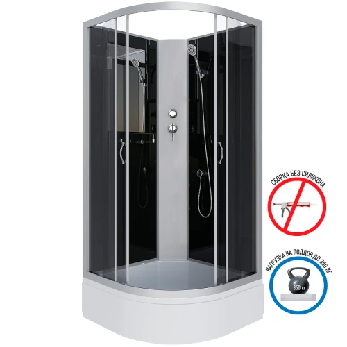 Душевая кабина Niagara Classic NG-3503-14BK 80x80
