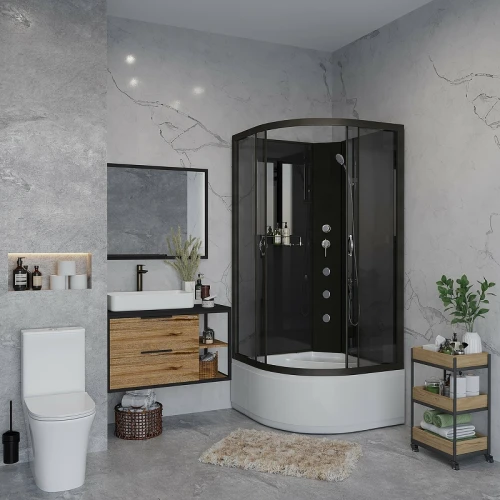 Душевая кабина Niagara Classic NG-6508-14BKG 90x90