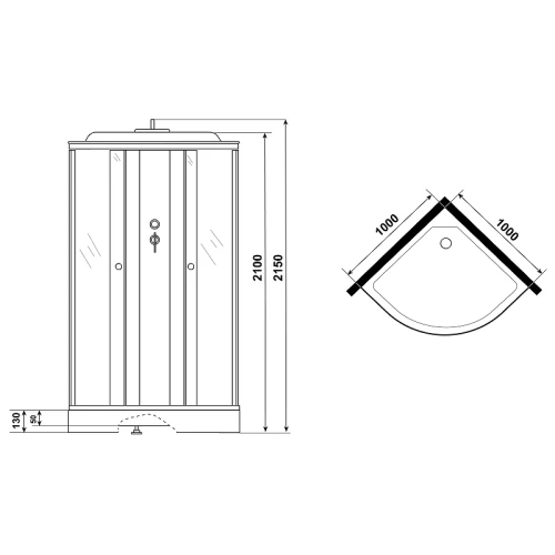 Душевая кабина Niagara Eco NG-4502-14 100x100