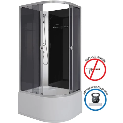 Душевая кабина Niagara Eco E90/70/40L/TN/BK 90x70