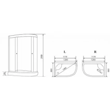 Душевая кабина Loranto Sunway CS-66121L G 120 120x80