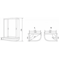 Душевая кабина Loranto Sunway CS-66120-20 L F 120x80