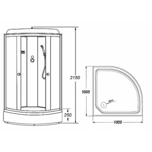 Душевая кабина Loranto Sunway CS-6610-25GB 100 100x100