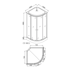 Душевая кабина Loranto Sunway CS-6611 G 100x100