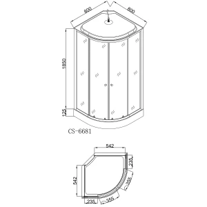 Душевая кабина Loranto Sunway CS-6681 G 80x80