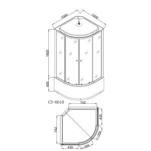 Душевая кабина Loranto Sunway CS-6610 G 100x100