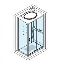 Душевая кабина Novellini Eon 120х80 R EON2P129DT1N-1AK, с паром