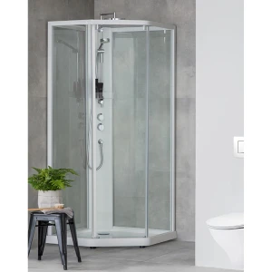 Душевая кабина IDO Showerama 10-5 Comfort 90х90 профиль белый, стекло прозрачное