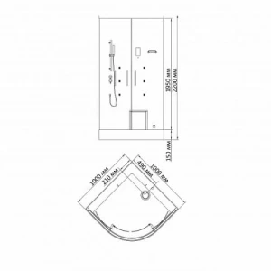 Душевая кабина BandHours Victoria 100x100 с паром
