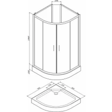 Душевая кабина Am.Pm Joy W85C-001-090GT 90х90