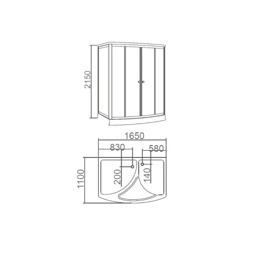 Сауна Cerutti SPA Lesina-R 165x110
