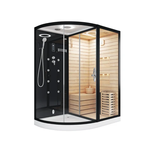 Сауна Cerutti SPA Lugano Nero-R Black 180x110