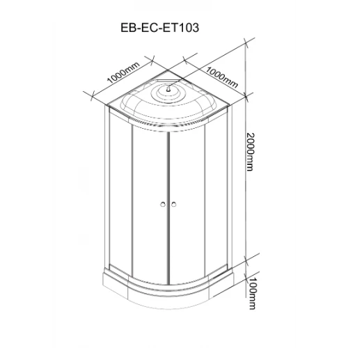 Душевая кабина Parly Classic Эконом EC1031 100х100