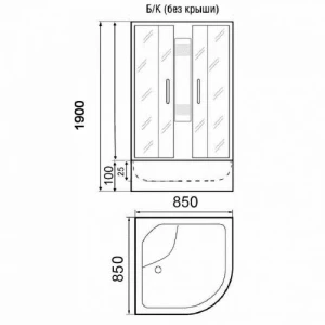 Душевая кабина Parly Effect TMF911 85х85 без крыши