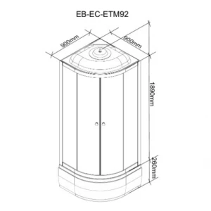 Душевая кабина Parly Effect EFМ921 90х90