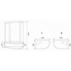 Душевая кабина Parly Effect EF1221L 120х80