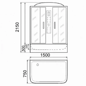Душевой бокс Parly Classic CNE150 150х75