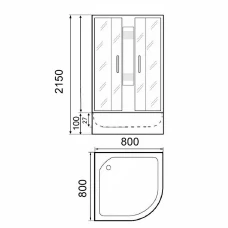 Душевая кабина Parly Frost F811 80х80