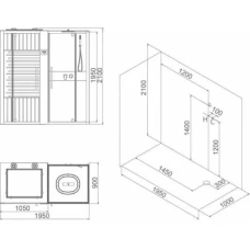 Инфракрасная сауна SSWW S619 L/R 195х90
