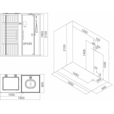 Инфракрасная сауна SSWW S619A L/R 195х90