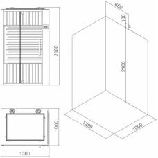 Инфракрасная сауна SSWW S621 L/R 130х100