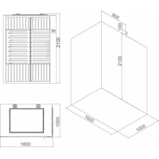 Инфракрасная сауна SSWW S622 L/R 160х100