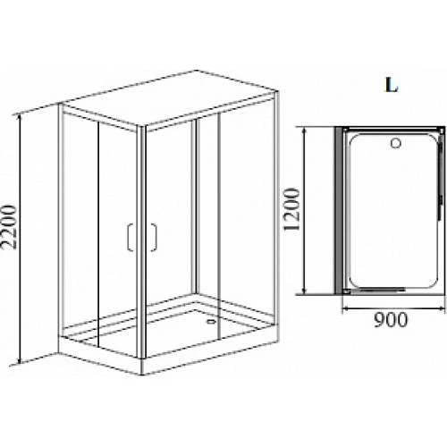 Душевая кабина Timo Helka Н-515 L 120х90 с паром