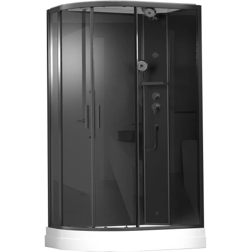 Душевая кабина Timo Ilma 902 Black R 120х80